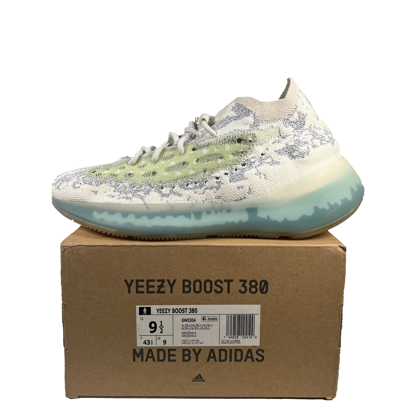 Yeezy 380 Alien Blue (2021) Size 9.5 NEW s19537