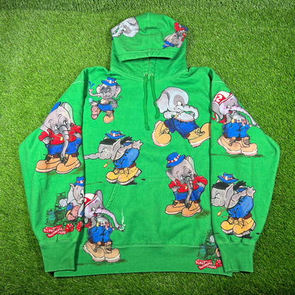 Supreme Elephant Cash Green Hoodie Size XL NEW x14711