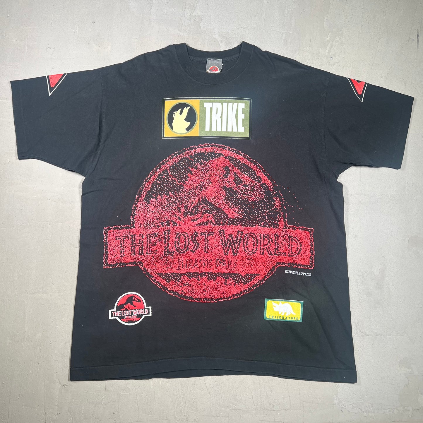 1997 Jurassic Park Trike Lost World Black Tee Size XL USED v15049
