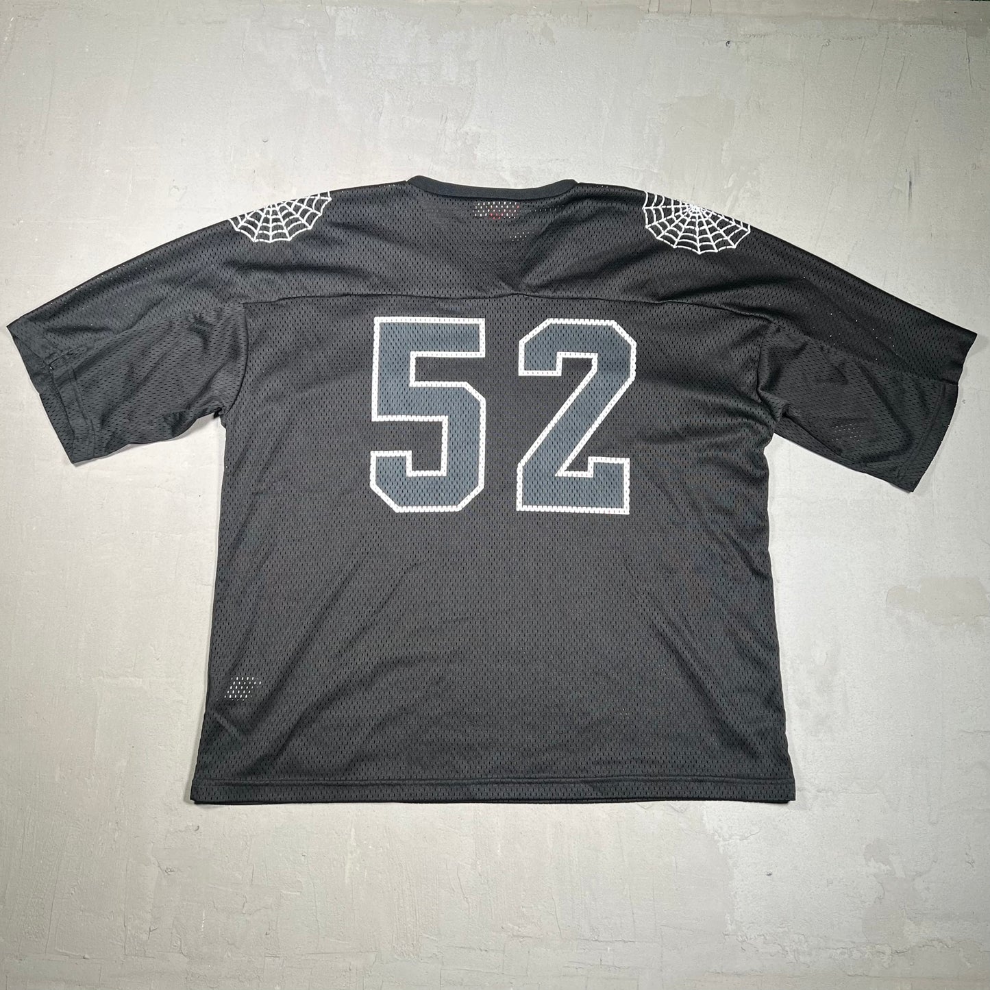 Supreme Spiderweb Black Football Jersey Size XL USED x17340