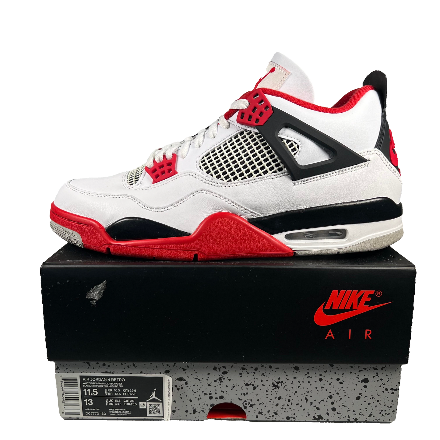 Jordan 4 Fire Red (2020) Size 11.5 USED s18100