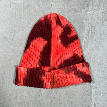 Supreme Overdyed Splatter Red Beanie (2024) USED x18705