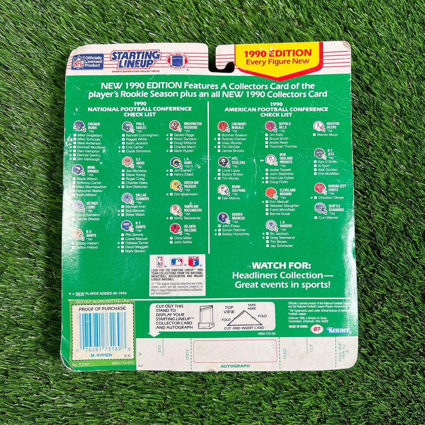 1990 Starting Lineup Colleectibles Mark Rypien NEW v16505