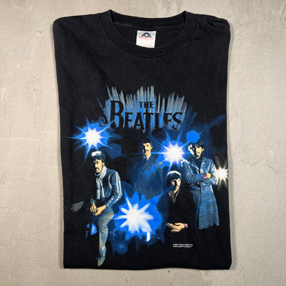 2001 The Beatles Apple Corps Blue Lights Black Tee Size XL USED v19319