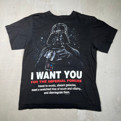 Starwars I want you tee Dark Vader 1996 Size Small USED v4073