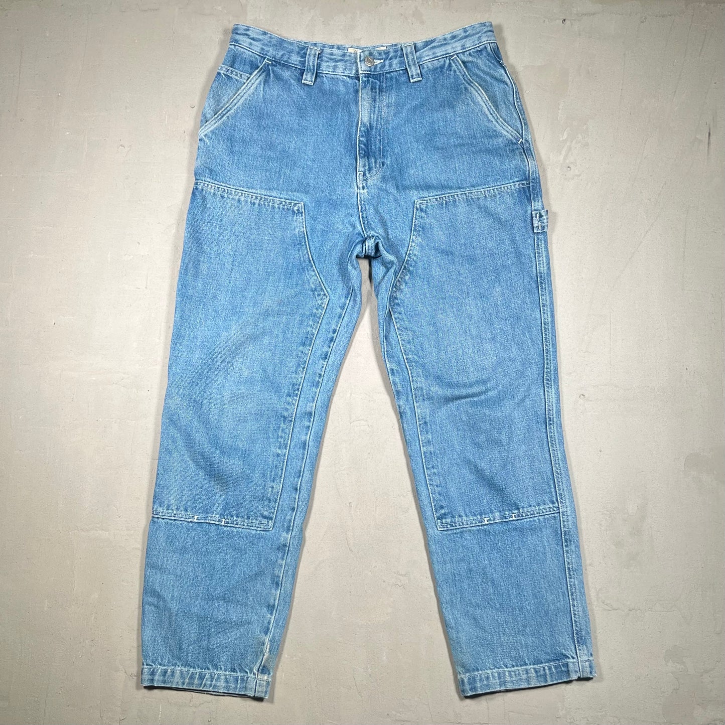 Stussy WorkGear Blue Jean Double Knee Pants Size 31 USED x17345