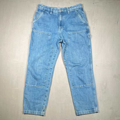 Stussy WorkGear Blue Jean Double Knee Pants Size 31 USED x17345