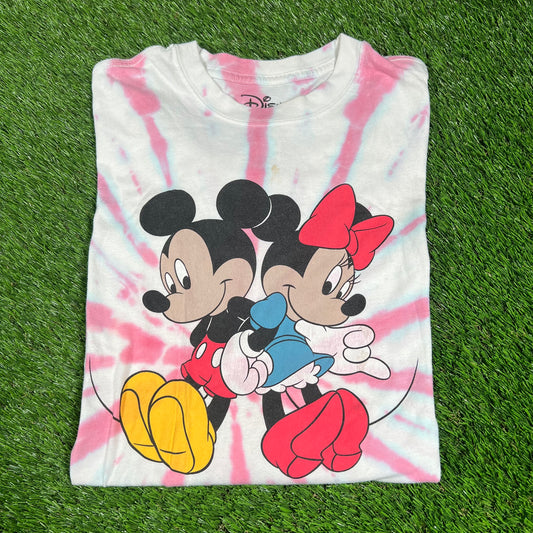 Mickey and Minnie Tie Dye Longlseeve Size Medium USED v16759
