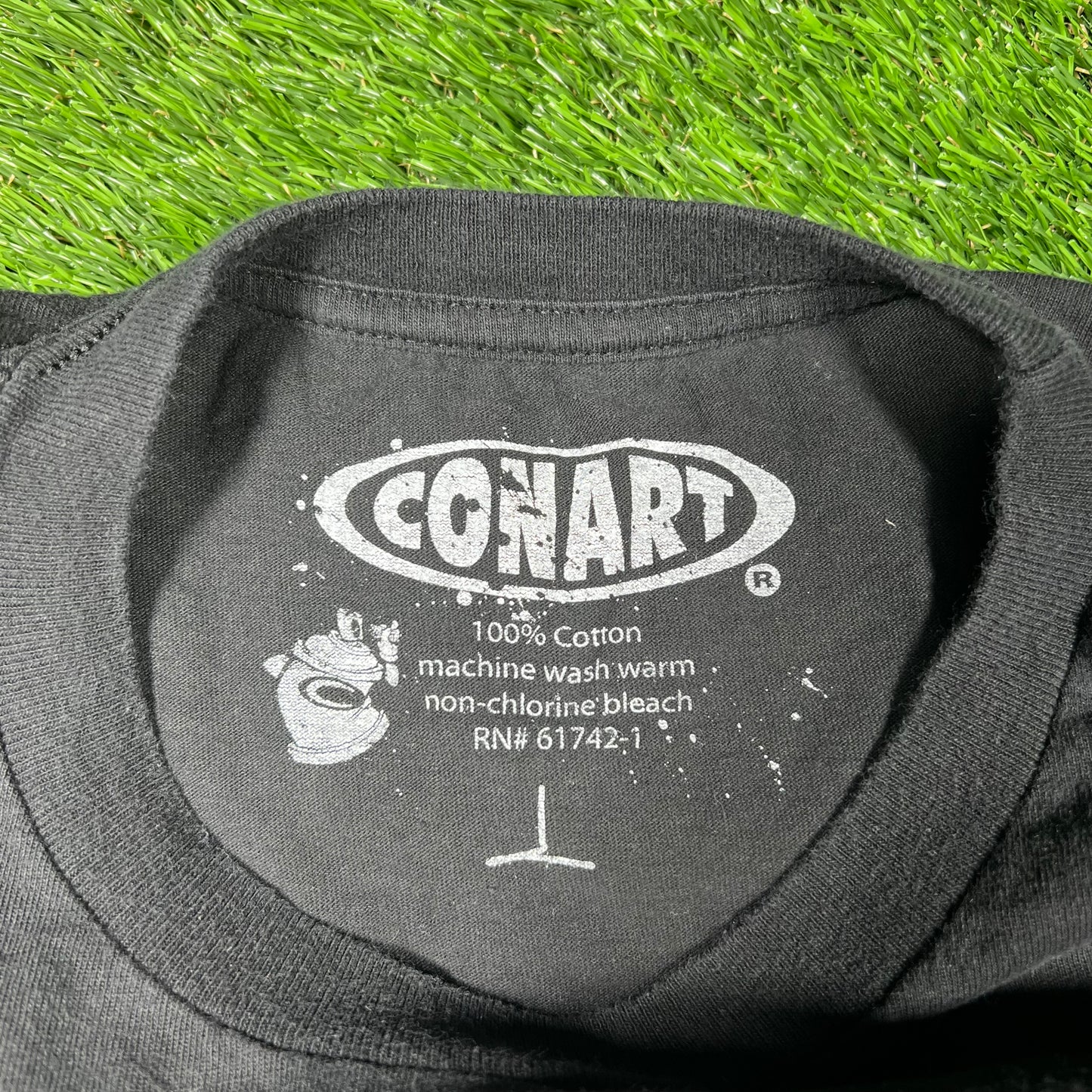 Con Art Ol' Dirty Bastard Big Graphic Black Tee Size Large USED v15965