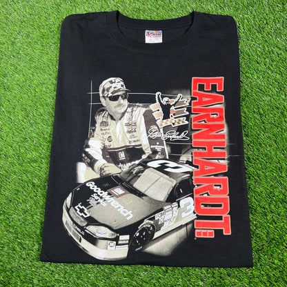 1999 Dale Earnhardt Black White Photo Black Tee Size XXL USED v16982