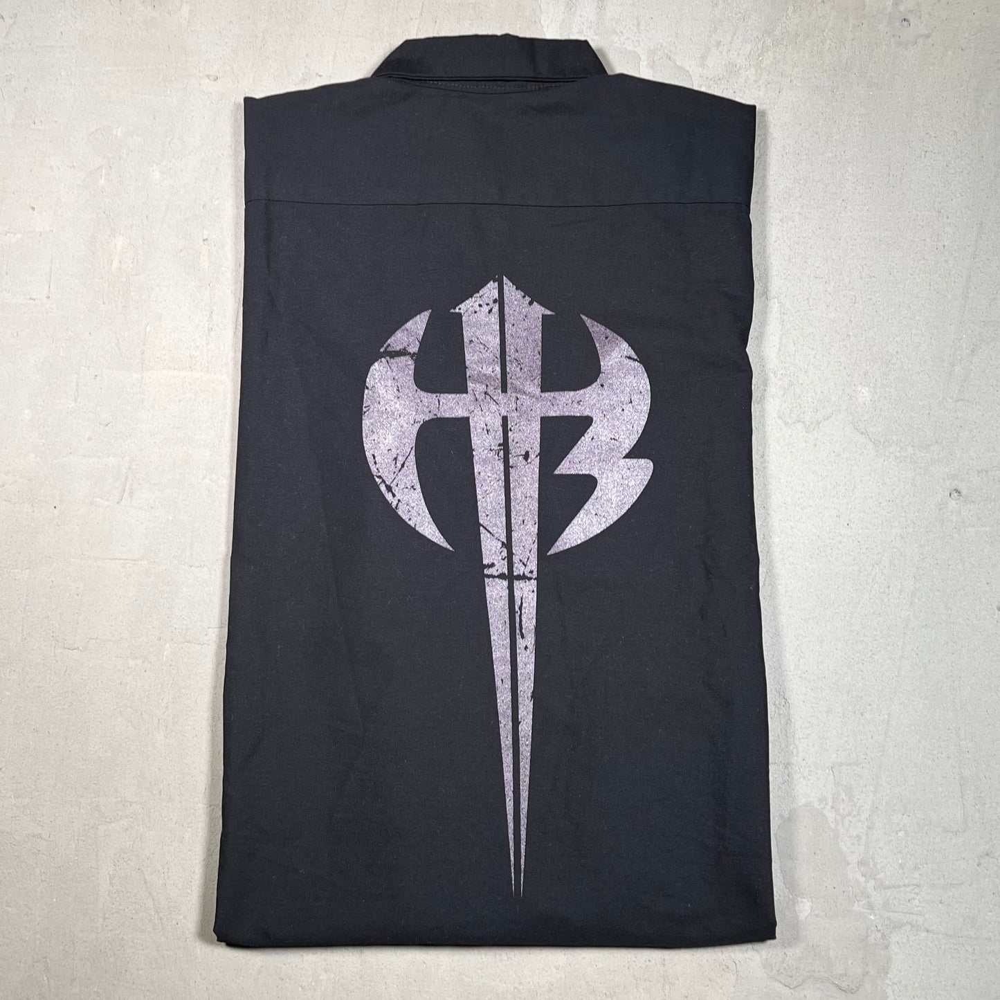 Y2K WWF Hardy Boyz Workwear Button Down Black Size XL v19534