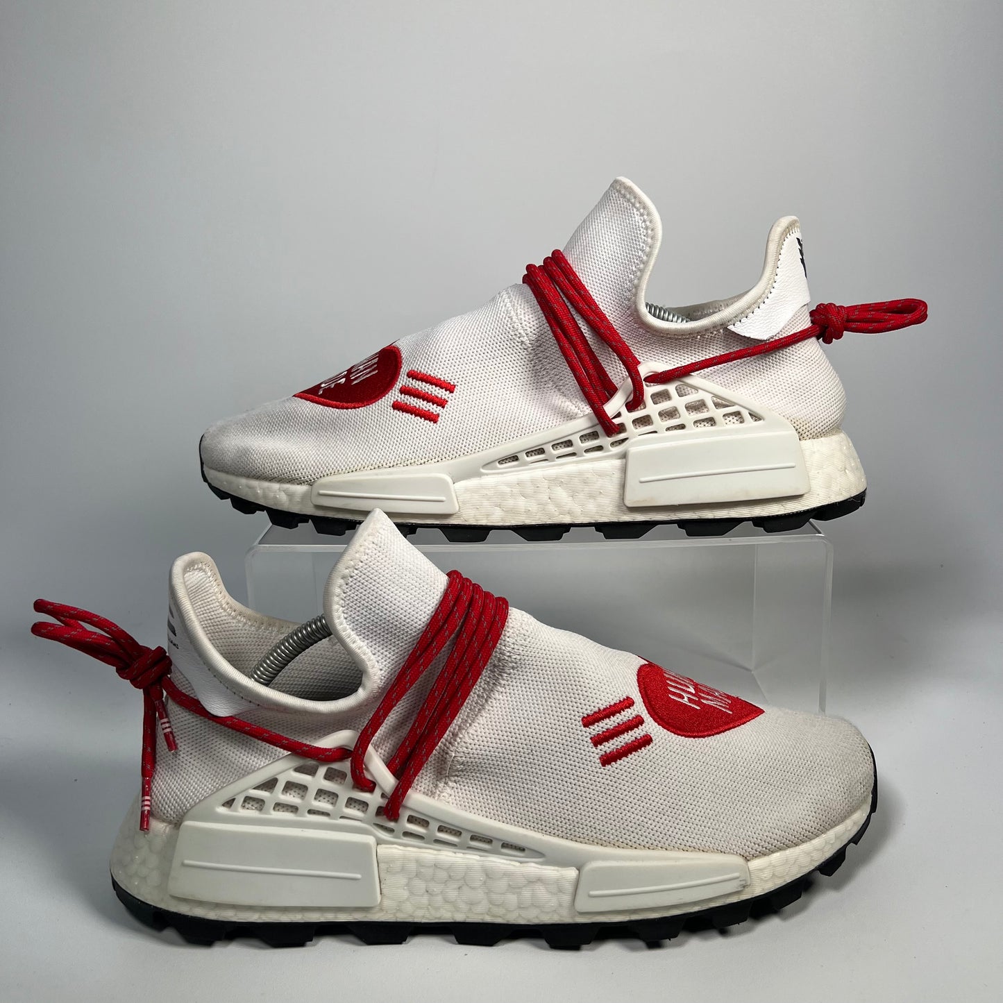 Adidas Pharrell Human Made White Red (2019) Size 11 USED s17617