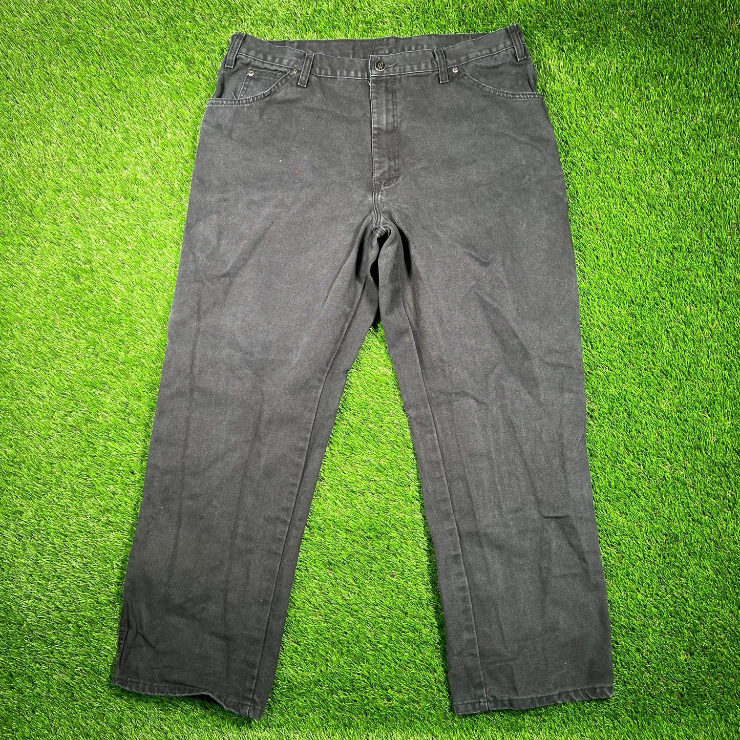 Y2K Dickies Workwear Black Canvas Pants Size 38x30 USED v18712
