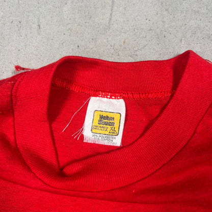 1980s Budwesier Logo Tee Red Size XL USED v19384