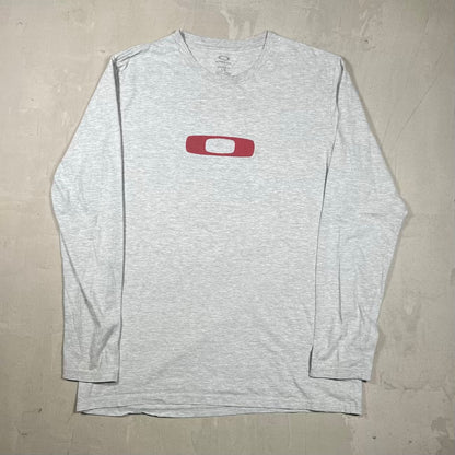 Oakley Grey Logo Longsleeve Size Large USED v20312