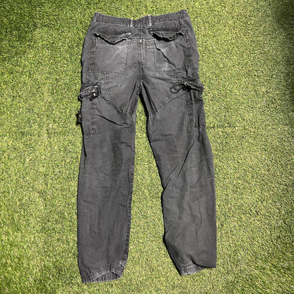 Stone Island Cargo Pants Black Size 30 USED X13299