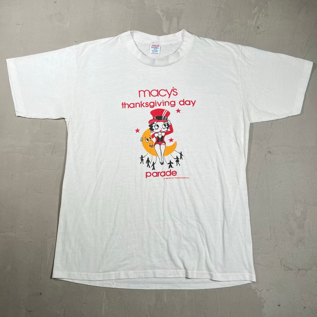 1985 Betty Boop Macys Thanksgiving Day Parade White Tee Size XL USED v20097