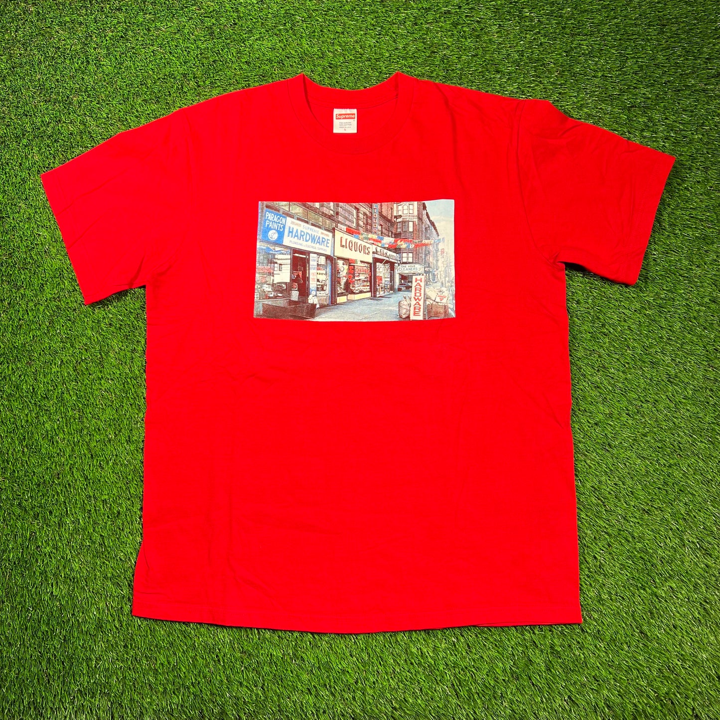 Supreme Hardware Tee Red (2018) Size Large USED x16694