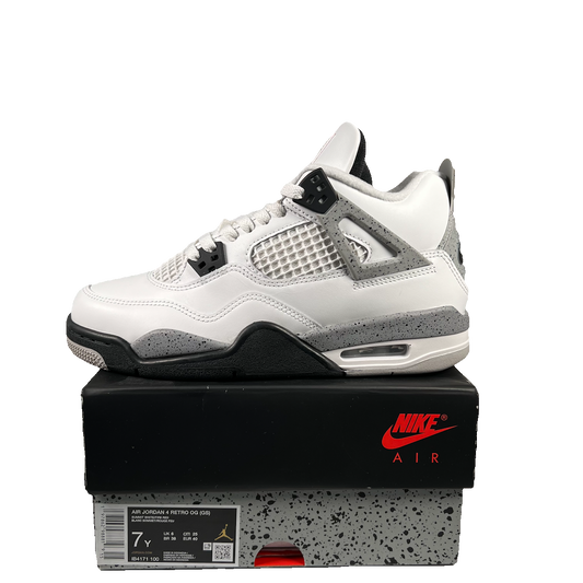 Jordan 4 White Cement (2025) Size 7y NEW s18960