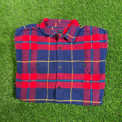 Gap Blue/Red Flannel Size Medium USED v18232