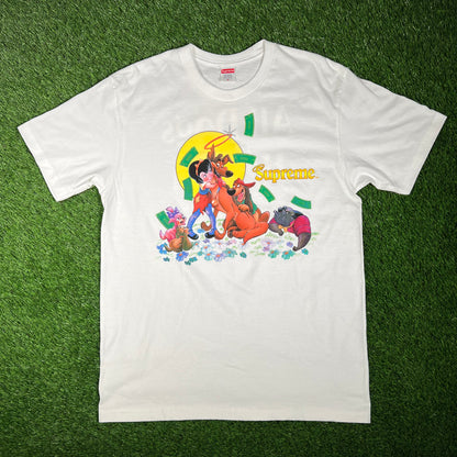 Supreme "All Dogs Go To Heaven" White Tee Size Medium NEW x15294