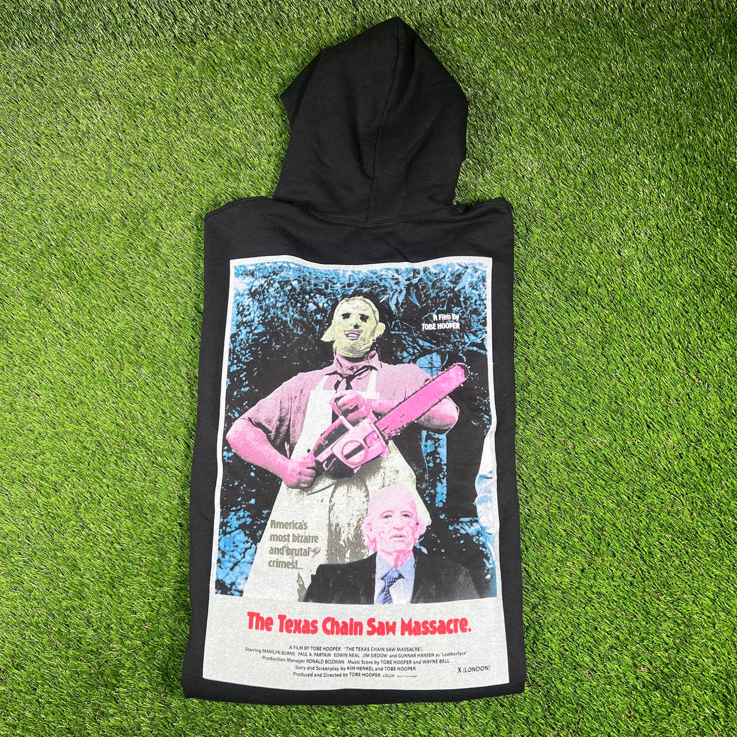 2017 Travis Scott Texas Chainsaw Live In Concert Halloween Black Hoodie Size Large USED x14572