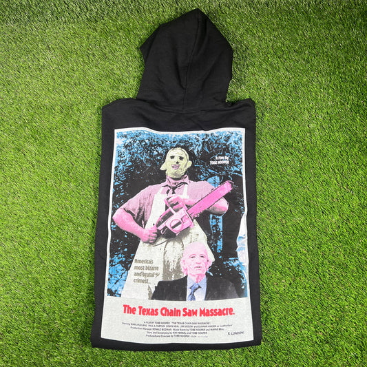 2017 Travis Scott Texas Chainsaw Live In Concert Halloween Black Hoodie Size Large USED x14572