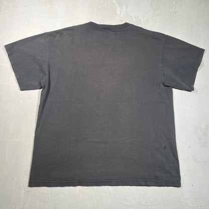 Y2K Harley Davidson "Flaming Shield" Black Tee Size Large USED v19377