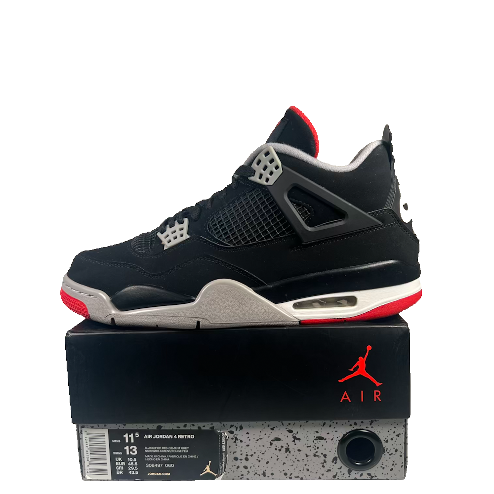 Jordan 4 Bred (2019) Size 11.5 USED s23729
