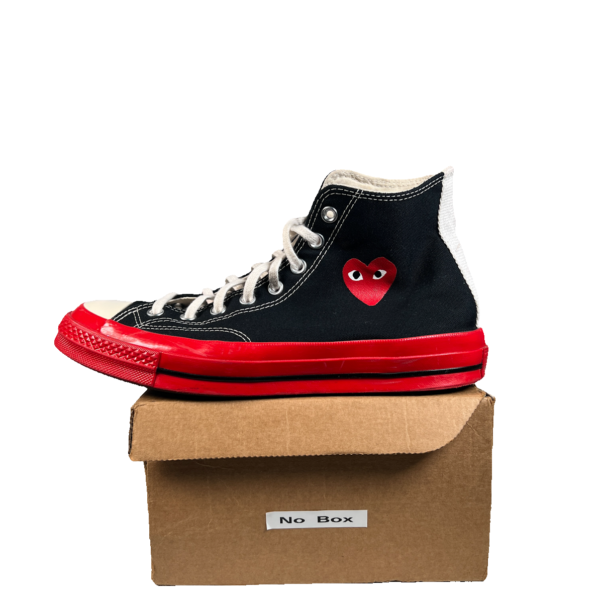 Converse Chuck Taylor 70 Hi CDG Play Black Red (2022) Size 10 USED s22573
