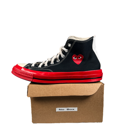 Converse Chuck Taylor 70 Hi CDG Play Black Red (2022) Size 10 USED s22573