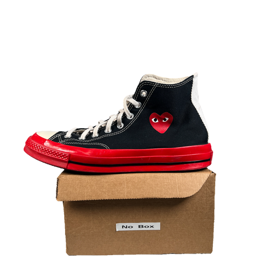 Converse Chuck Taylor 70 Hi CDG Play Black Red (2022) Size 10 USED s22573