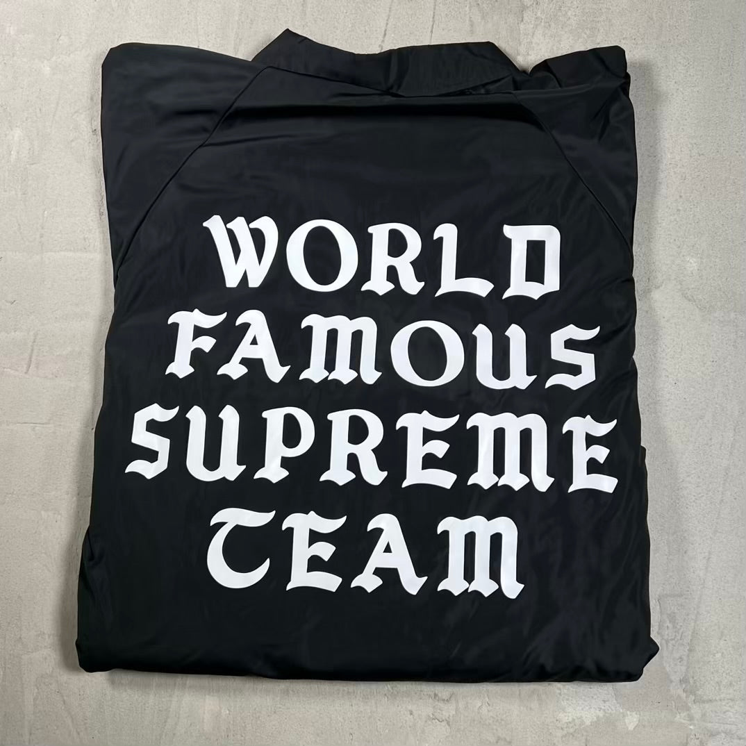 Supreme World Famous Black Coaches Jacket (2020) Size XL USED x18613