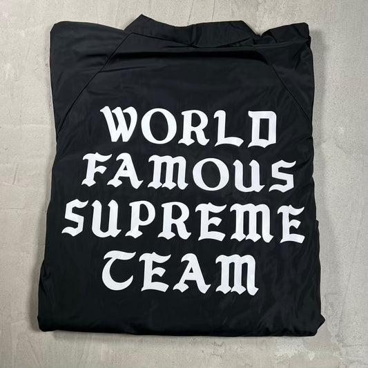 Supreme World Famous Black Coaches Jacket (2020) Size XL USED x18613