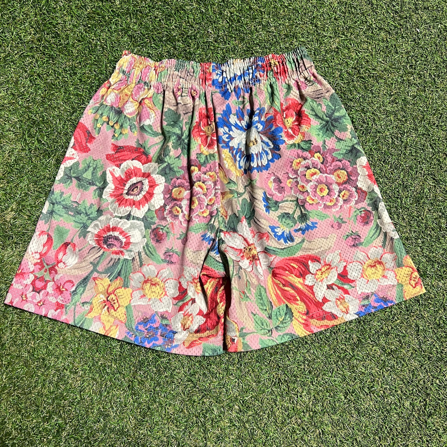 Eric Emanuel Floral Short/Blue Logo Size Medium USED x13717
