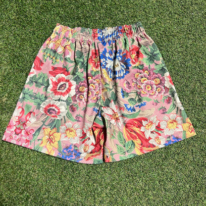 Eric Emanuel Floral Short/Blue Logo Size Medium USED x13717