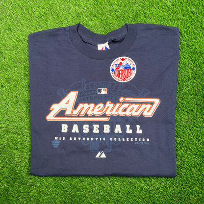 2005 AMerican Baseball MLB Collection Navy Blue Tee Size XXL NEW v18755