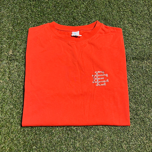 Eric Emanuel Swarovski Crystals Orange Tee Size Medium NEW x14083