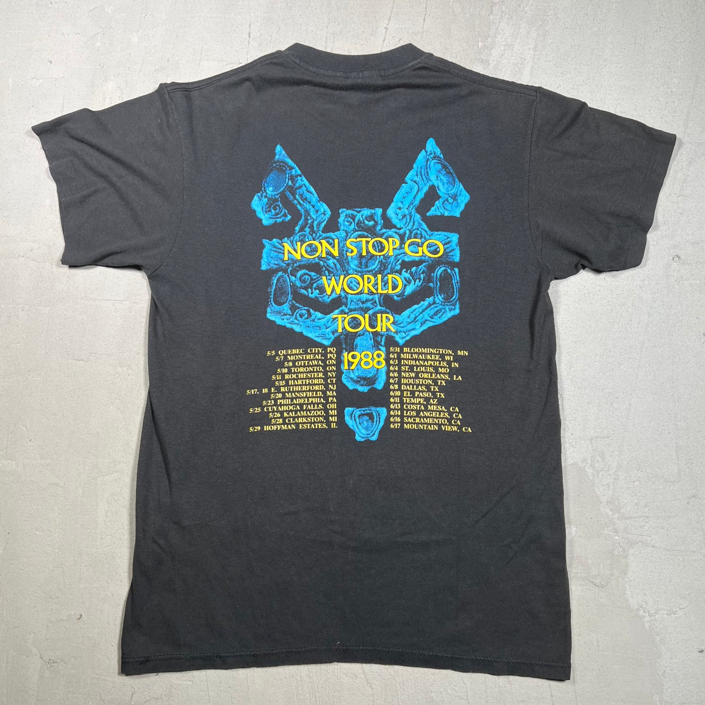 Robert Plant Non Stop Go 1988 Tee Size Medium USED v1320