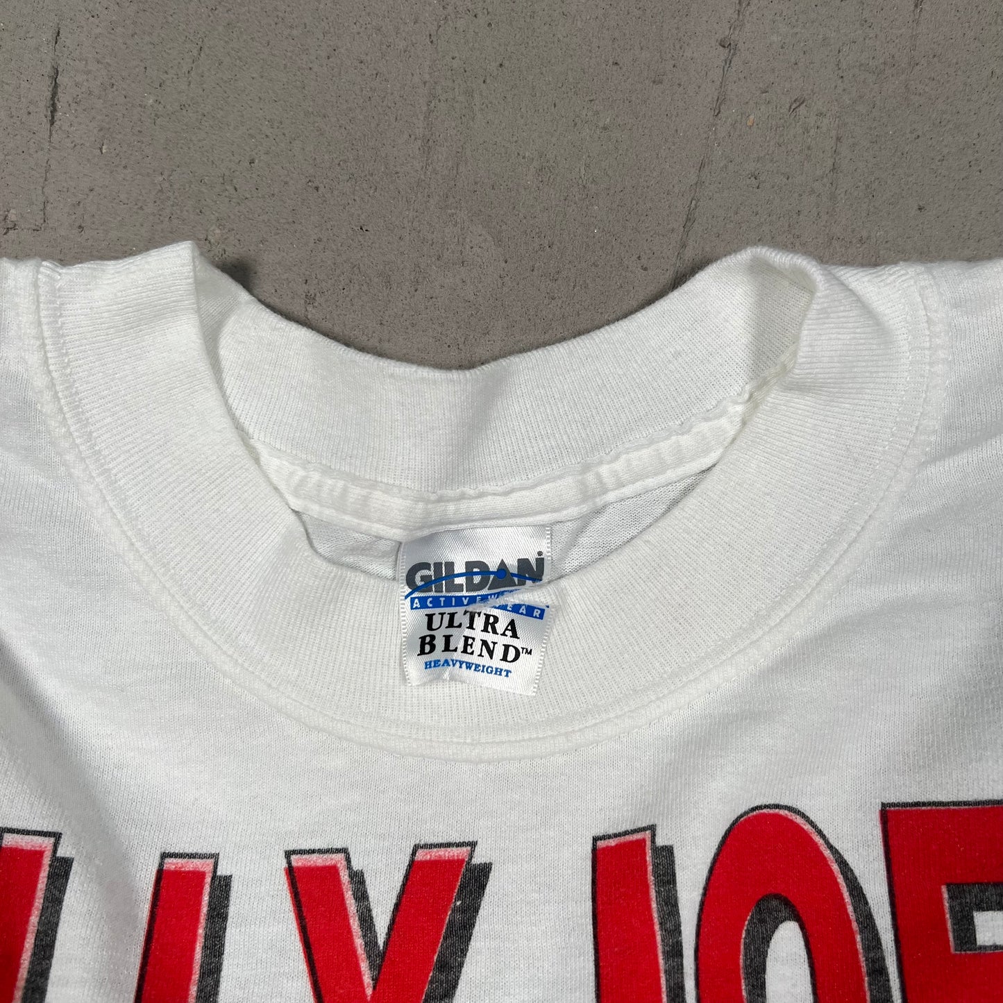 2002 Billy Joel Elton John Face to Face White Longsleeve Size Large USED v19160