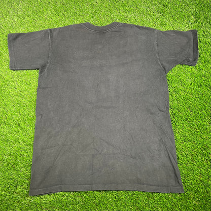 1990s Dayton Beach Flordia Black Tee Size Medium USED v17742