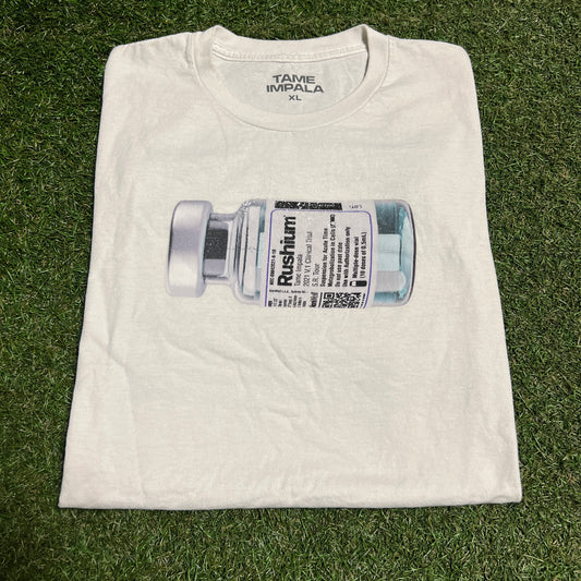 Tame Impala Rushium Tour White Tee Size XL USED v15692