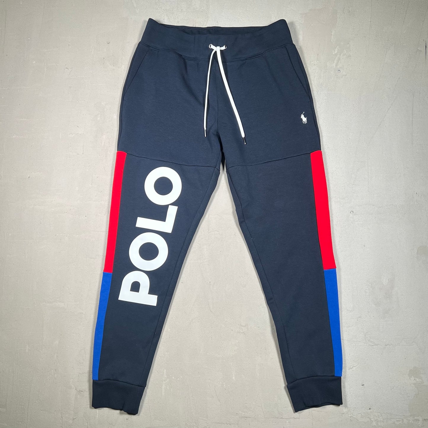 Polo Ralph Lauren Navy "Polo" Track Pants Size Small USED v19033