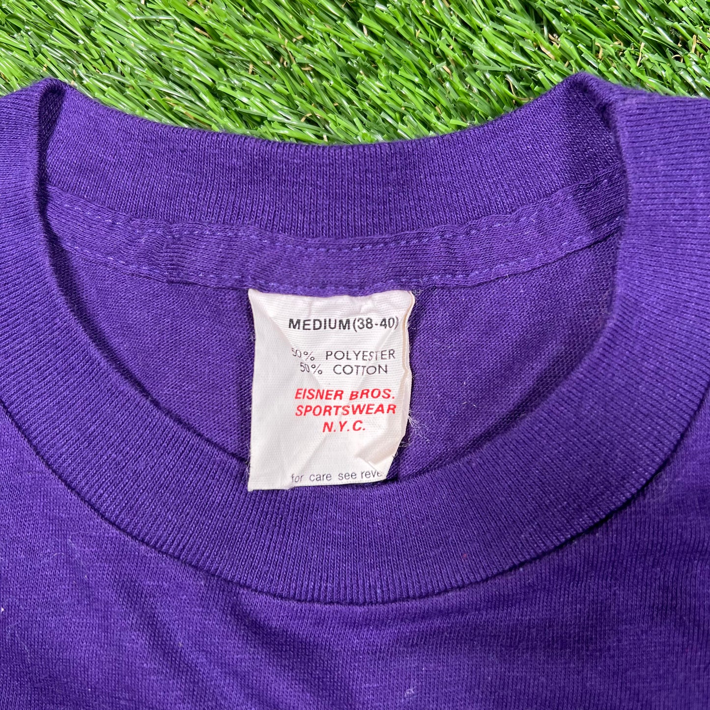 1990s I Get It Up For Aerobics Purple Tee Size Medium USED v17120