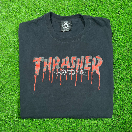 Thrasher Magazine Black Tee Size XL USED x16822