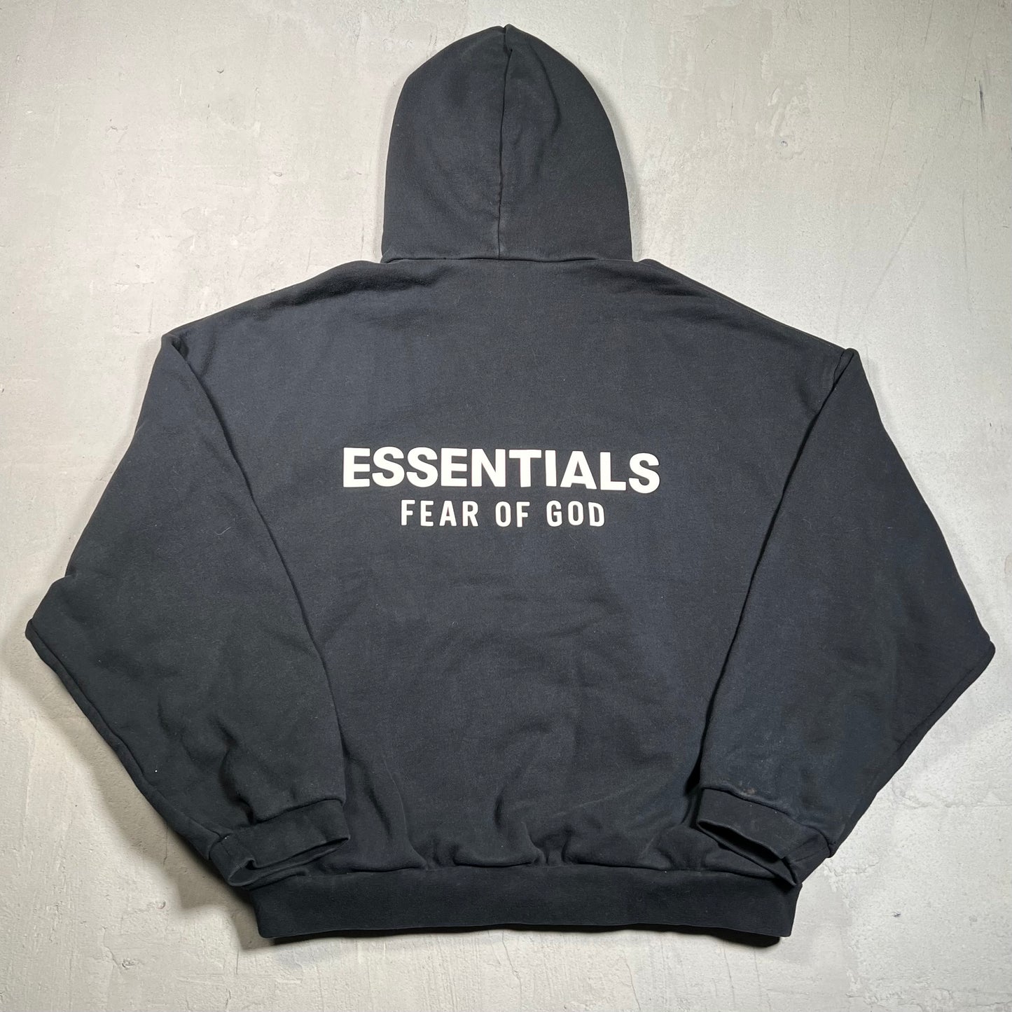 Essentials Fear of God FOG Black Hoodie Size Medium USED x17609