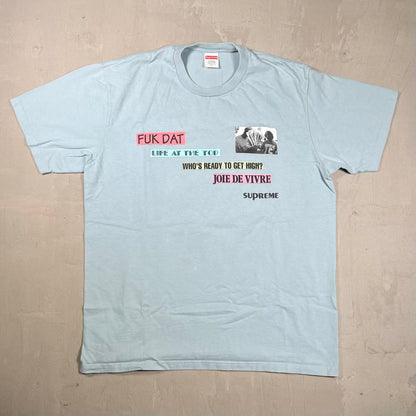 Supreme Joi De Vivre Tree Dusty Blue Tee (2022) Size Large USED x18987
