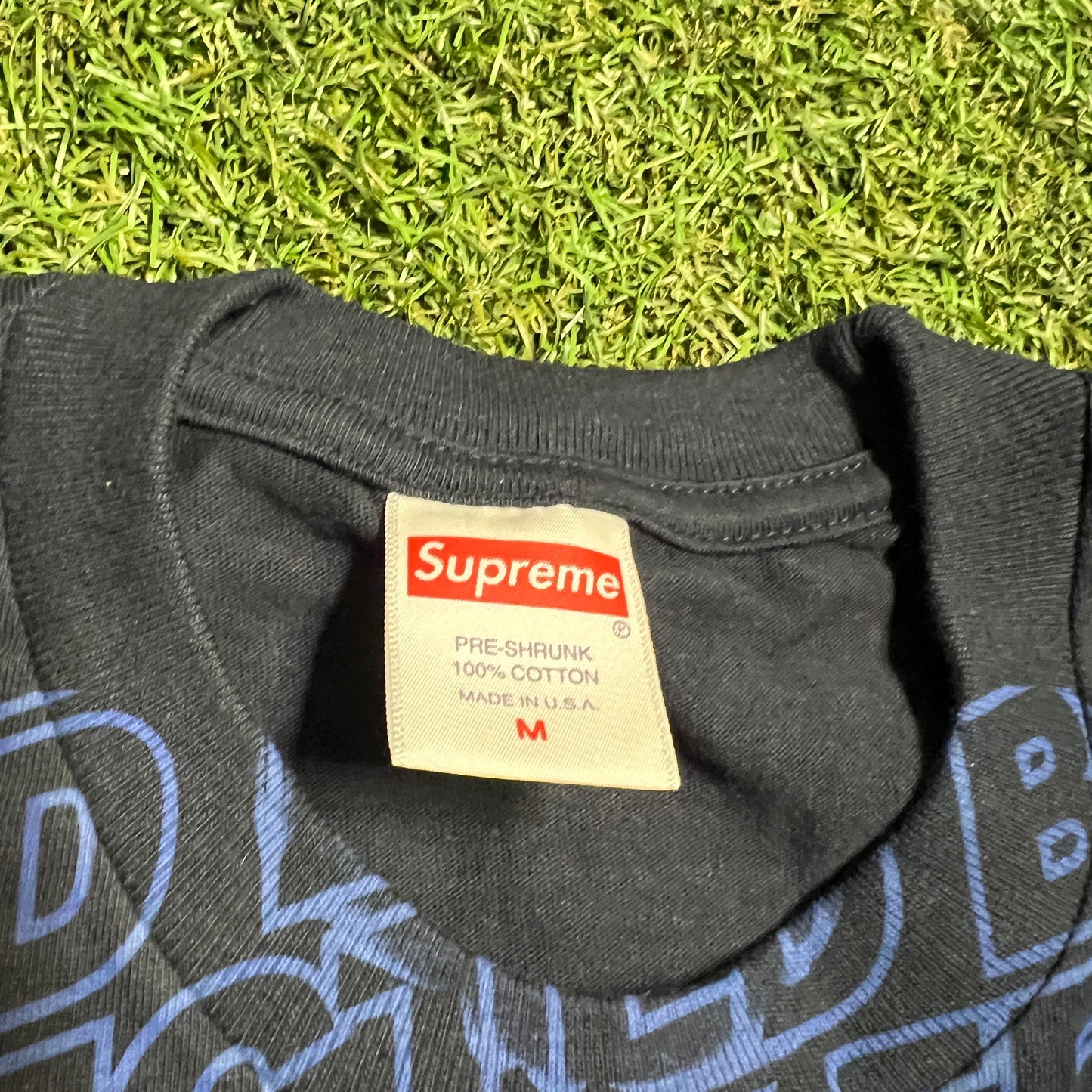 Supreme AOP Respected Navy Tee Size Medium NEW x13648
