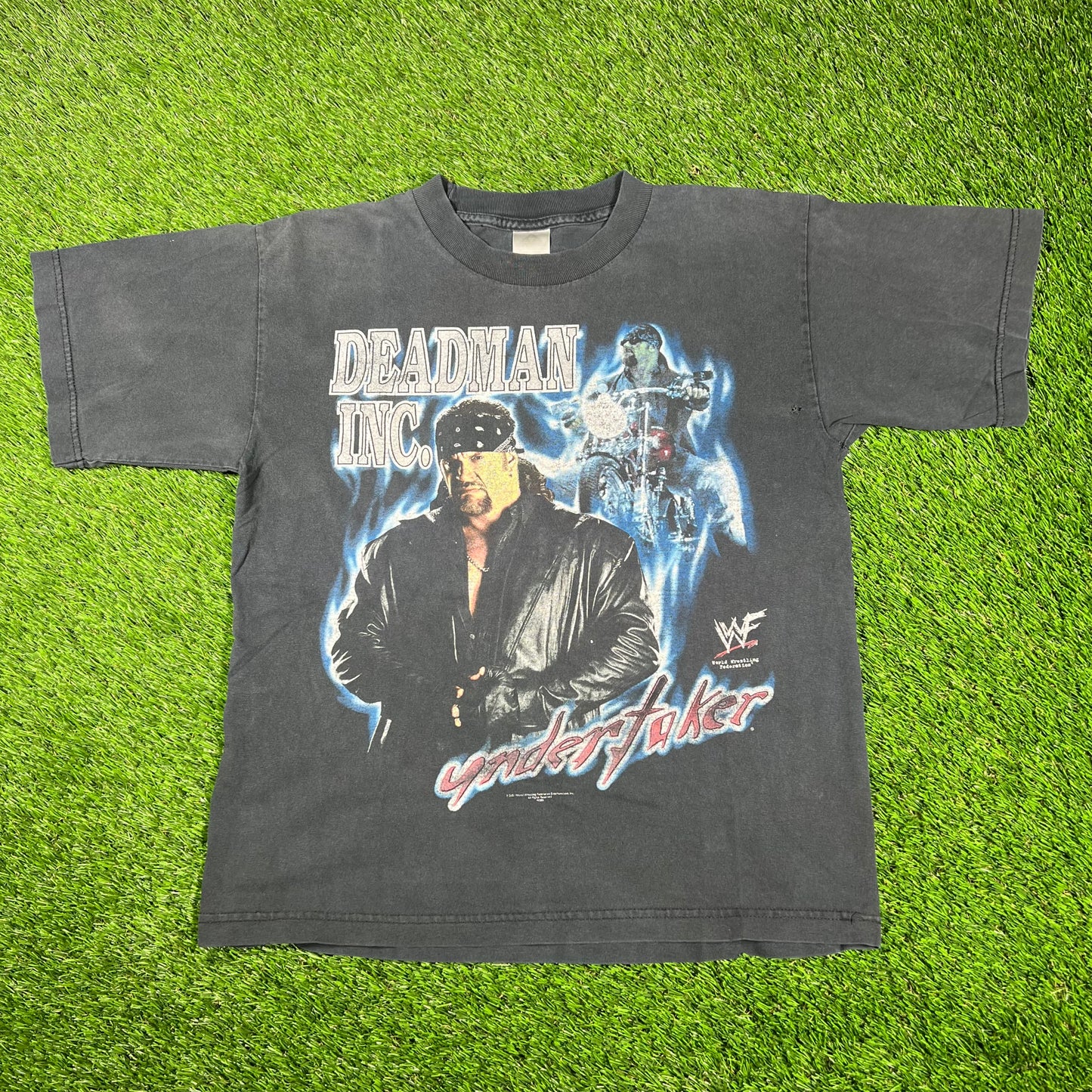 2001 Undertaker "Deadman Inc." Black Tee Size Small USED v17373