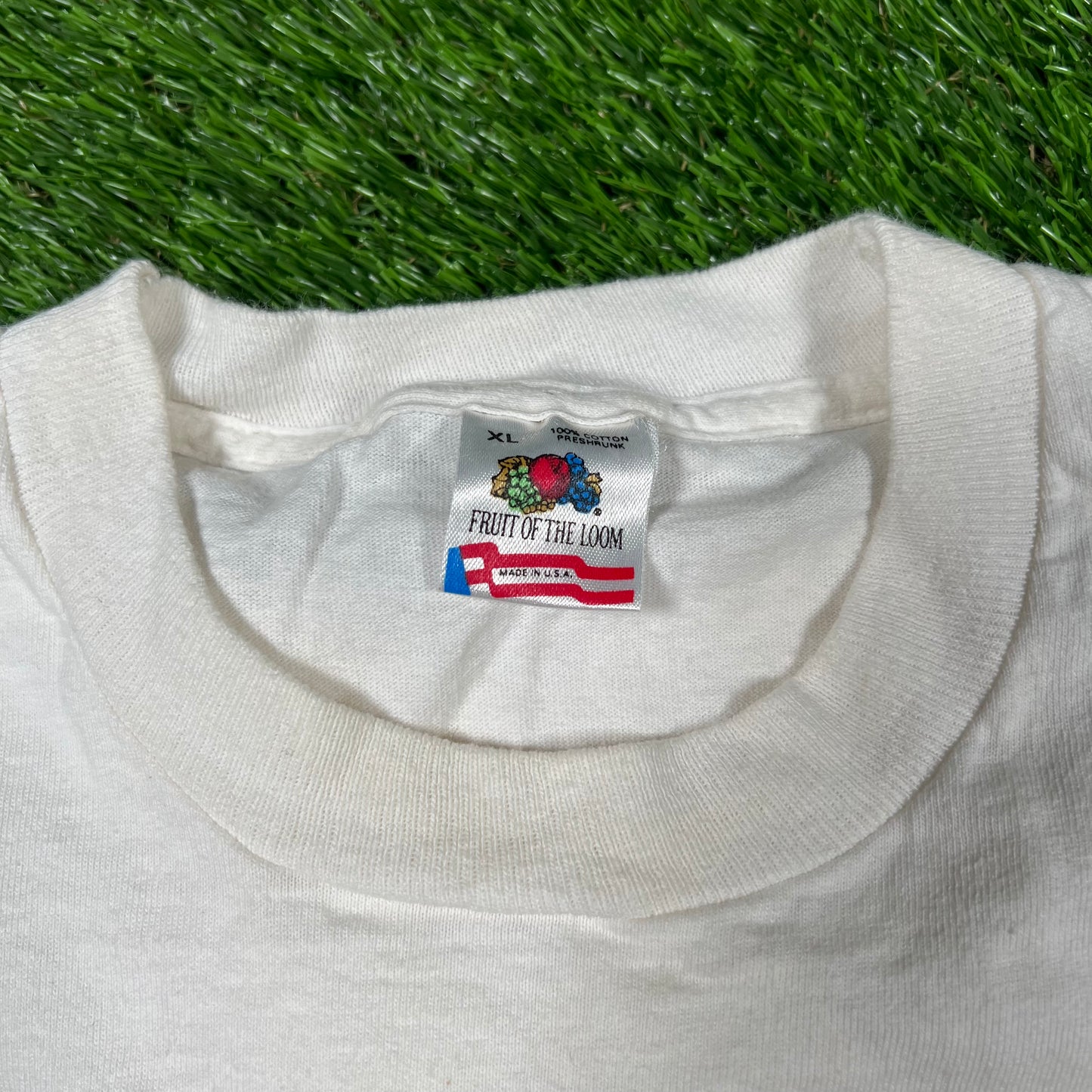 1990s Naked Volleyball White Tee Size XL USED v16934